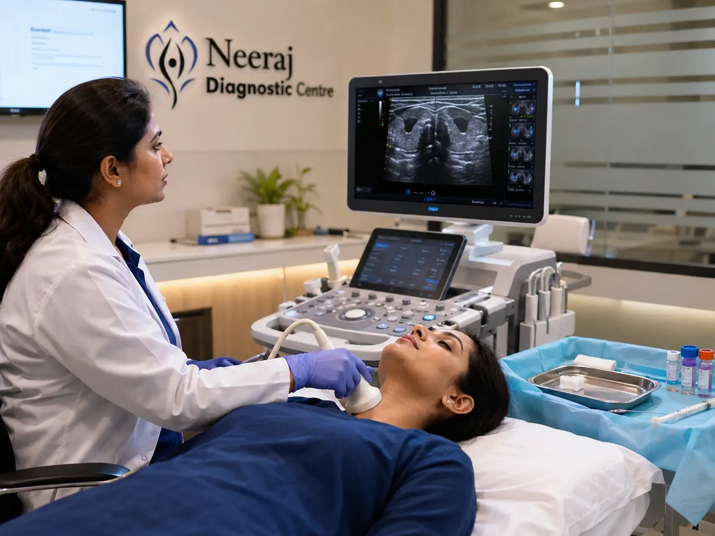 Advanced General Ultrasound and FNAC procedure at Neeraj Diagnostic Centre