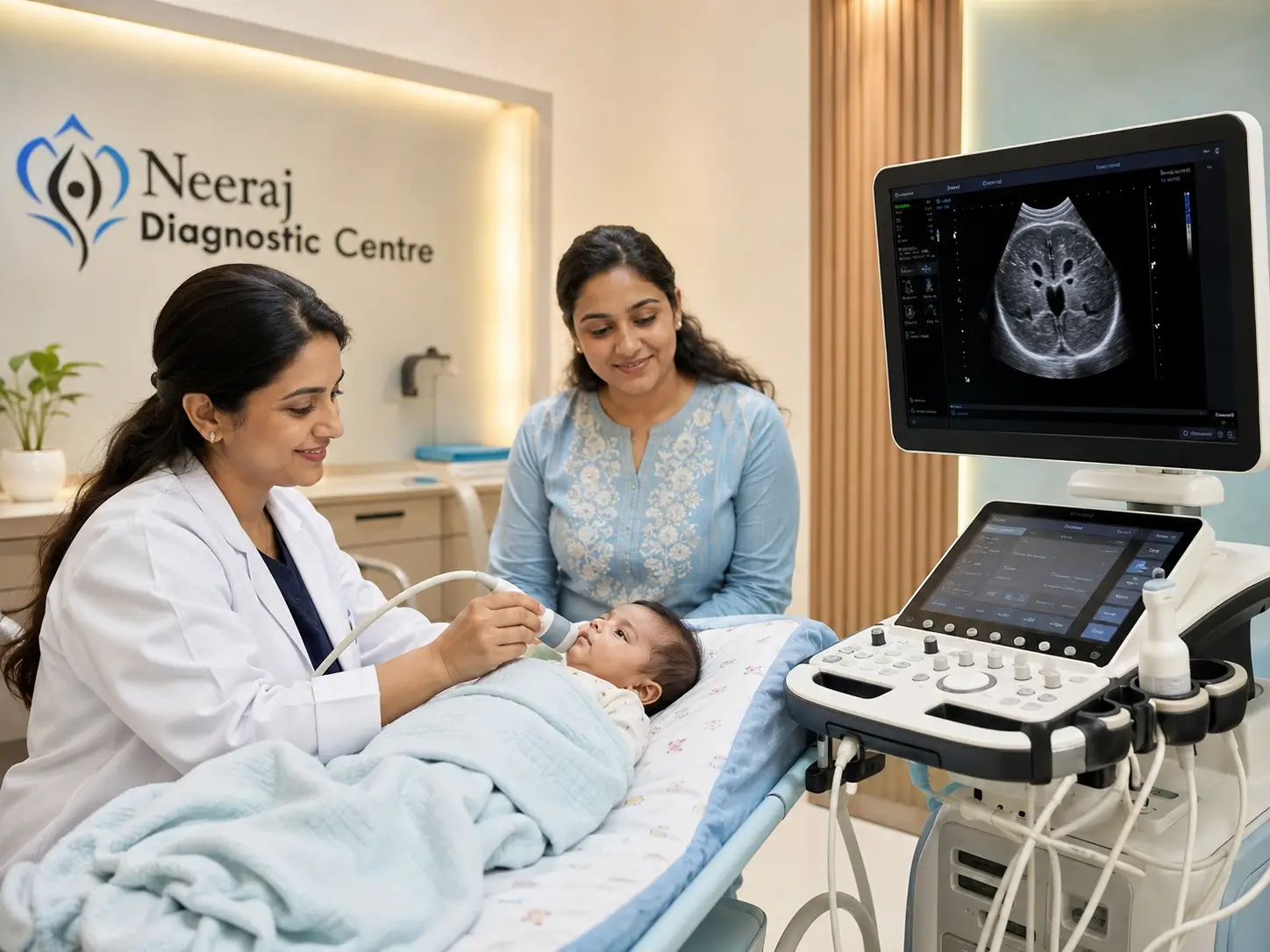 Infant ultrasound at Neeraj Diagnostic Centre