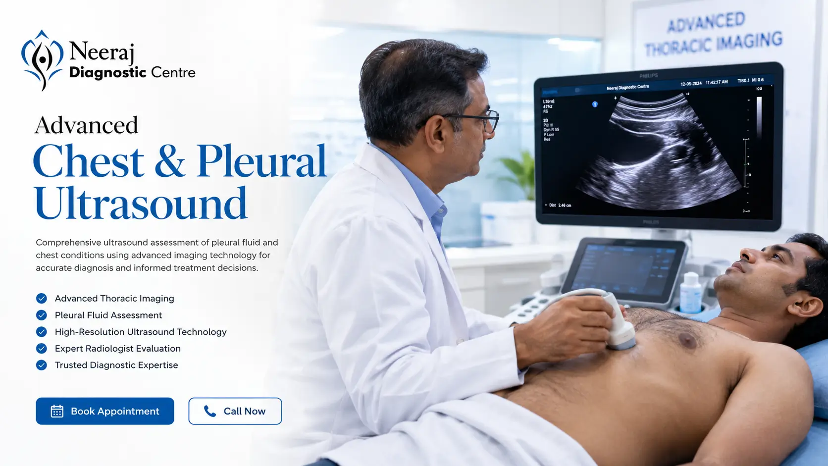 Advanced chest ultrasound in progress