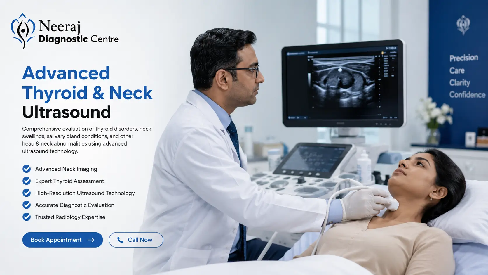 Advanced thyroid ultrasound evaluation scene